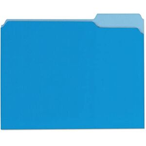 Universal UNV10501EE 1/3 Cut Tab Letter Size Deluxe Colored Top Tab File Folders Blue/Light Blue (100/Box) Universal UNV10501EE 1/3 Cut Tab Letter Size Deluxe Colored Top Tab File Folders Blue/Light Blue (100/Box)