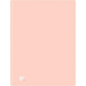 Oxford Urban A4 Plastic Folder with 40 Transparent Pockets, Pastel Pink Oxford Urban A4 Plastic Folder with 40 Transparent Pockets, Pastel Pink