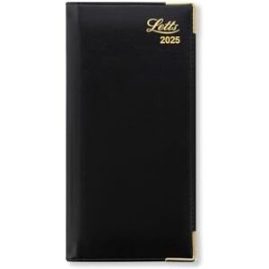 Letts of London Lexicon Slim vertical (landscape) week to view with appointments 2025 diary black Letts of London Lexicon Slim vertical (landscape) week to view with appointments 2025 diary black