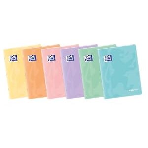 Oxford , A5 Stapled Notebooks, 4x4 Squares, Plastic Cover, 48 Sheets, Pack 10 Notebooks, Pastel Colours Oxford , A5 Stapled Notebooks, 4x4 Squares, Plastic Cover, 48 Sheets, Pack 10 Notebooks, Pastel Colours