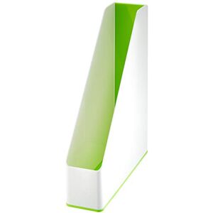 Leitz 53621054 A4 Magazine File, Wow Range, Dual Colour White/Green Leitz 53621054 A4 Magazine File, Wow Range, Dual Colour White/Green