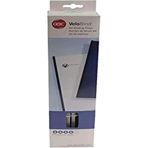 GBC VeloBind Binding Strips, 45 mm, 200 Pages, A4, Black, Pack of 25, 9741635 GBC VeloBind Binding Strips, 45 mm, 200 Pages, A4, Black, Pack of 25, 9741635