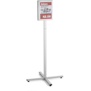 Durable Outdoor A4 Information Stand Made from Strong Stainless Steel IPX5-Rated Waterproof Document Pocket Freestanding Floor Sign Optimal for Displaying Event Information Grey Durable Outdoor A4 Information Stand Made from Strong Stainless Steel IPX5-Rated Waterproof Document Pocket Freestanding Floor Sign Optimal for Displaying Event Information Grey