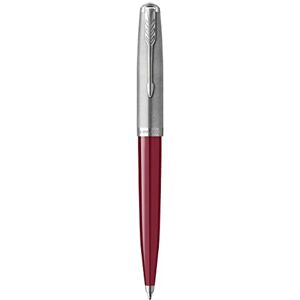 PARKER 51 Ballpoint Pen Burgundy Barrel with Chrome Trim Medium Point with Black Ink Refill Gift Box PARKER 51 Ballpoint Pen Burgundy Barrel with Chrome Trim Medium Point with Black Ink Refill Gift Box