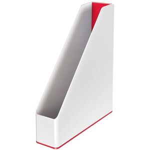 Leitz Wow A4 Magazine File, Dual Colour White/Red, Vertical Storage Box, 53621026 Leitz Wow A4 Magazine File, Dual Colour White/Red, Vertical Storage Box, 53621026