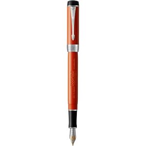 PARKER Duofold Centennial Fountain Pen Classic Big Red Vintage Medium Solid Gold Nib Black Ink and Convertor Premium Gift Box PARKER Duofold Centennial Fountain Pen Classic Big Red Vintage Medium Solid Gold Nib Black Ink and Convertor Premium Gift Box
