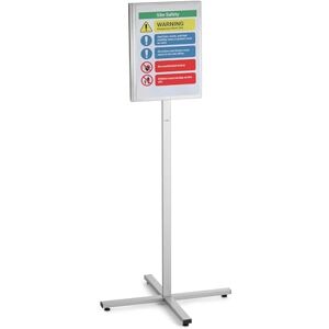 Durable Outdoor A3 Information Stand Made from Strong Stainless Steel IPX5-Rated Waterproof Document Pocket Freestanding Floor Sign Optimal for Displaying Event Information Grey Durable Outdoor A3 Information Stand Made from Strong Stainless Steel IPX5-Rated Waterproof Document Pocket Freestanding Floor Sign Optimal for Displaying Event Information Grey