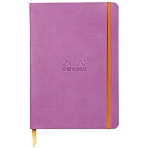 Rhodia 117461C Lilac Flexible Notebook A5 Dotted Dot 160 pages Ivory Clairefontaine Paper 90 g/m Bookmark, Elastic Closure Faux Leather Cover rama Collection Rhodia 117461C Lilac Flexible Notebook A5 Dotted Dot 160 pages Ivory Clairefontaine Paper 90 g/m Bookmark, Elastic Closure Faux Leather Cover rama Collection