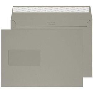 Blake Creative Colour C5 162 x 229 mm 120 gsm Wallet Peel & Seal Window Envelopes (325W) Storm Grey Pack of 500 Blake Creative Colour C5 162 x 229 mm 120 gsm Wallet Peel & Seal Window Envelopes (325W) Storm Grey Pack of 500