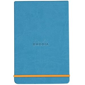 Rhodia 194358C Hard Notebook Webnotepad Turquoise A6 Lined 192 Detachable Pages Clairefontaine Ivory Paper 90 g/m Bookmark, Elastic Closure Faux Leather Cover rama Rhodia 194358C Hard Notebook Webnotepad Turquoise A6 Lined 192 Detachable Pages Clairefontaine Ivory Paper 90 g/m Bookmark, Elastic Closure Faux Leather Cover rama