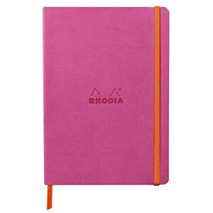 Rhodia 117379C Fuchsia Soft Notebook A5 Lined 160 pages Ivory Clairefontaine Paper 90 g/m Bookmark, Elastic Closure Faux Leather Cover rama Collection Rhodia 117379C Fuchsia Soft Notebook A5 Lined 160 pages Ivory Clairefontaine Paper 90 g/m Bookmark, Elastic Closure Faux Leather Cover rama Collection