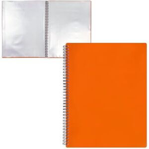 RAYLU PAPER File Folder with Clear A4 Plastic Sleeves and Durable Opaque Polypropylene Cover Document Folder with Sleeves for School and Office (40 Pockets, Orange) RAYLU PAPER File Folder with Clear A4 Plastic Sleeves and Durable Opaque Polypropylene Cover Document Folder with Sleeves for School and Office (40 Pockets, Orange)