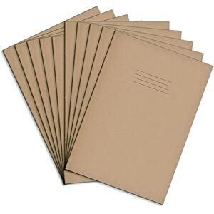 Rhino A4 Exercise Books, 80-Page / 8mm Lined with Margin Paper Notebook, 10-Pack, Office & School Stationery Supplies, Buff Rhino A4 Exercise Books, 80-Page / 8mm Lined with Margin Paper Notebook, 10-Pack, Office & School Stationery Supplies, Buff
