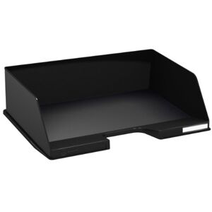 Exacompta Ref 11214D ECOBlack Landscape Letter Tray Combo Maxi 347 x 255 x 103mm in Size, Suitable for A4 Documents, Stackable With Others, Holds Approx. 750 Sheets Black Exacompta Ref 11214D ECOBlack Landscape Letter Tray Combo Maxi 347 x 255 x 103mm in Size, Suitable for A4 Documents, Stackable With Others, Holds Approx. 750 Sheets Black