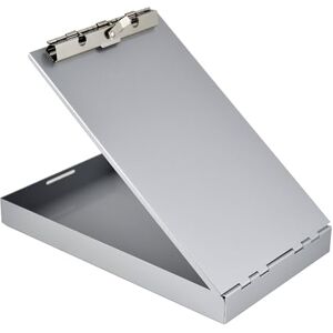 Redi-Rite Saunders Silver Memo Size Aluminum Storage Clipboard with 1 Inch Storage Compartment and Self Locking Latch Form Holder Perfect for Contractors, Truckers, and Office Use Redi-Rite Saunders Silver Memo Size Aluminum Storage Clipboard with 1 Inch Storage Compartment and Self Locking Latch Form Holder Perfect for Contractors, Truckers, and Office Use