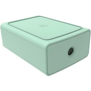 Exacompta Ref 315480D 1 Autentik Tiny Box 1 drawer stackable filing module External dimensions: Depth 19 x Width 26.5 x Height 10 cm Sage Green Exacompta Ref 315480D 1 Autentik Tiny Box 1 drawer stackable filing module External dimensions: Depth 19 x Width 26.5 x Height 10 cm Sage Green