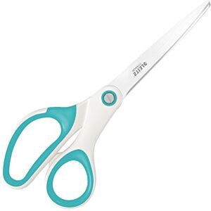 Leitz Titanium Scissors, Right or Left Handed (Ambidextrous), 6.7 x 1.5 x 15 cm, Office Stationary, Ergonomic Handle, WOW Range, Ice Blue Leitz Titanium Scissors, Right or Left Handed (Ambidextrous), 6.7 x 1.5 x 15 cm, Office Stationary, Ergonomic Handle, WOW Range, Ice Blue