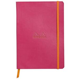Rhodia 117462C Raspberry Flexible Notebook A5 Dotted Dot 160 pages Ivory Clairefontaine Paper 90 g/m Bookmark, Elastic Closure Faux Leather Cover rama Collection Rhodia 117462C Raspberry Flexible Notebook A5 Dotted Dot 160 pages Ivory Clairefontaine Paper 90 g/m Bookmark, Elastic Closure Faux Leather Cover rama Collection