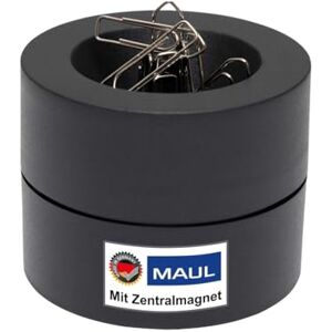 MAUL magnetic paperclip holder, Ø 73mm, H66mm, Black MAUL magnetic paperclip holder, Ø 73mm, H66mm, Black