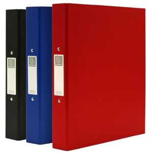 Exacompta A4 Ring Binder, 30mm Spine, Document Folder, Assorted, Pack of 3 (Black, Blue, Red) Stationery Folders for Paperwork and Document Organisation 226/0000Z Exacompta A4 Ring Binder, 30mm Spine, Document Folder, Assorted, Pack of 3 (Black, Blue, Red) Stationery Folders for Paperwork and Document Organisation 226/0000Z