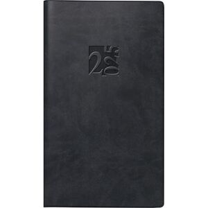 rido/idé Pocket Calendar Model Pocket Planner Int. (2025), 2 Pages = 1 Week, A6, 144 Pages, Faux Leather Cover, Black rido/idé Pocket Calendar Model Pocket Planner Int. (2025), 2 Pages = 1 Week, A6, 144 Pages, Faux Leather Cover, Black