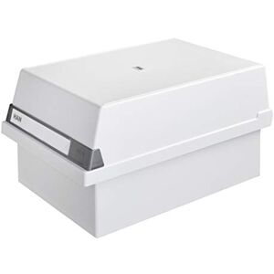 HAN 955-11, Card filing box A5 landscape. Innovative, attractive design holds 1,300 cards, readjustable lid supplied with large inscription label, light-grey HAN 955-11, Card filing box A5 landscape. Innovative, attractive design holds 1,300 cards, readjustable lid supplied with large inscription label, light-grey