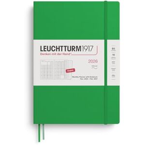 LEUCHTTURM1917 372787 Monthly Planner with Notebook Composition (B5) 2026, 16 Months, Softcover, Spring Leaf, English LEUCHTTURM1917 372787 Monthly Planner with Notebook Composition (B5) 2026, 16 Months, Softcover, Spring Leaf, English