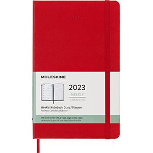 Moleskine Weekly Planner 2023, 12-Month Weekly Diary, Weekly Planner and Notebook, Hard Cover, Large Size 13 x 21 cm, Colour Scarlet Red, 144 Pages Moleskine Weekly Planner 2023, 12-Month Weekly Diary, Weekly Planner and Notebook, Hard Cover, Large Size 13 x 21 cm, Colour Scarlet Red, 144 Pages