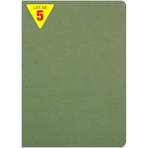 Clairefontaine 733063CPack Age Bag Collection A Pack of 5 Green Stapled Notebooks A4 21x29,7 cm 96 Lined Pages with Margin White Paper 90 g Leather Grain Glossy Card Covers Clairefontaine 733063CPack Age Bag Collection A Pack of 5 Green Stapled Notebooks A4 21x29,7 cm 96 Lined Pages with Margin White Paper 90 g Leather Grain Glossy Card Covers