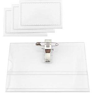 D.RECT Name Badges Set 50 Pieces W 9 cm x H 5.8 cm Horizontal Name Labels Transparent Waterproof Name Badges with Clip ID Card Holder with Clip for Schools, Uni, Pack of 50 D.RECT Name Badges Set 50 Pieces W 9 cm x H 5.8 cm Horizontal Name Labels Transparent Waterproof Name Badges with Clip ID Card Holder with Clip for Schools, Uni, Pack of 50