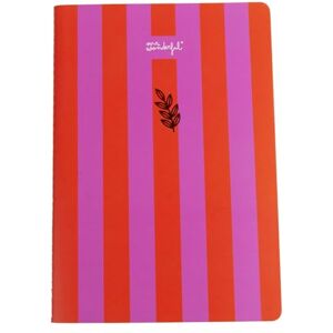 Mr. Wonderful Mr Wonderful – Notebook A5 with Ruled Sheets – 40 Pages – Notebook – Stitched Binding – Pink and Red Stripes Mr. Wonderful Mr Wonderful – Notebook A5 with Ruled Sheets – 40 Pages – Notebook – Stitched Binding – Pink and Red Stripes