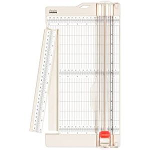 Paper Trimmer and Scorer with Swing-Out Arm, 12" x 6" Base, Craft Trimmer, Trim and Score Board, for Coupons, Craft Paper and Photo Paper Trimmer and Scorer with Swing-Out Arm, 12" x 6" Base, Craft Trimmer, Trim and Score Board, for Coupons, Craft Paper and Photo