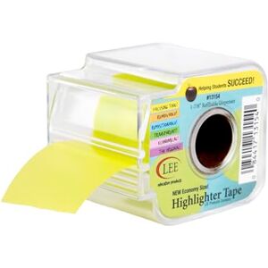 Lee Products Removable Wide Highlighter Note Tape with Dispenser, 1-7/8 X 393 in, Yellow (13150) Lee Products Removable Wide Highlighter Note Tape with Dispenser, 1-7/8 X 393 in, Yellow (13150)