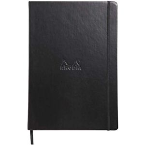 Rhodia 118869C Rigid Notebook Webnotebook Black A4 Dotted Dot 192 pages Clairefontaine Ivory Paper 90 g/m Bookmark, Elastic Closure Faux Leather Cover Rhodia 118869C Rigid Notebook Webnotebook Black A4 Dotted Dot 192 pages Clairefontaine Ivory Paper 90 g/m Bookmark, Elastic Closure Faux Leather Cover