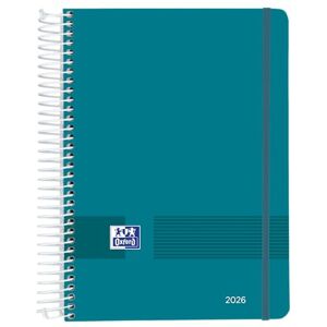 Oxford Live & Go 2026 Day Per Page Diary, A5, Plastic Cover with Spiral, Spanish, Aqua Oxford Live & Go 2026 Day Per Page Diary, A5, Plastic Cover with Spiral, Spanish, Aqua