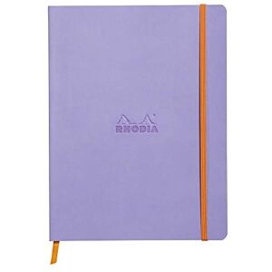 Rhodia 117559C Soft Notebook Iris 19x25 cm Dot Dot 160 pages Clairefontaine Ivory Paper 90 g/m Bookmark, Elastic Closure Faux Leather Cover rama Collection Rhodia 117559C Soft Notebook Iris 19x25 cm Dot Dot 160 pages Clairefontaine Ivory Paper 90 g/m Bookmark, Elastic Closure Faux Leather Cover rama Collection