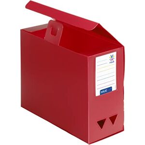Viquel Maxi Doc Red Storage Box Polypropylene Plastic Archive Box Large Capacity 24.5 x 33 x 12 cm Viquel Maxi Doc Red Storage Box Polypropylene Plastic Archive Box Large Capacity 24.5 x 33 x 12 cm