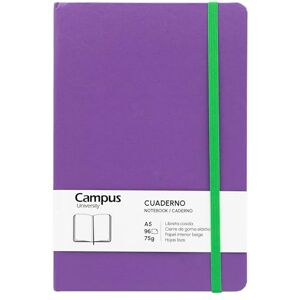 Campus A5 Notebook, Bullet Journal with Smooth Sheets, Stitched Hardcover Notebook with 96 75 g Sheets, Elastic Closure, Pocket and Bookmark. (A5, Plain, Violet) Campus A5 Notebook, Bullet Journal with Smooth Sheets, Stitched Hardcover Notebook with 96 75 g Sheets, Elastic Closure, Pocket and Bookmark. (A5, Plain, Violet)