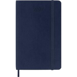 Moleskine Daily Planner 2027, Soft Cover 12 Month Diary with Elastic Closure, Pocket Size 9x14 Cm, Sapphire Blue Moleskine Daily Planner 2027, Soft Cover 12 Month Diary with Elastic Closure, Pocket Size 9x14 Cm, Sapphire Blue