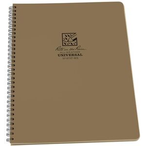 Rite in the Rain Waterproof Paper Side Spiral Notepad Tan Polydura Cover 84 Pages 42 Sheets Imperial and Metric Rulers, 4 ⅝ x 7- Inch, Brown Rite in the Rain Waterproof Paper Side Spiral Notepad Tan Polydura Cover 84 Pages 42 Sheets Imperial and Metric Rulers, 4 ⅝ x 7- Inch, Brown