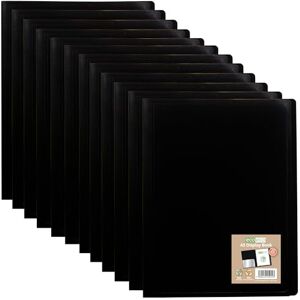 eco-eco A5 100% Recycled 20 Pocket Black Flexible Cover Portfolio Book Folder Display Book, Pack of 12, eco015x12 eco-eco A5 100% Recycled 20 Pocket Black Flexible Cover Portfolio Book Folder Display Book, Pack of 12, eco015x12