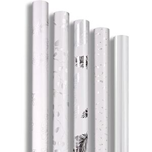 Clairefontaine 211825AMZC A Box Of 10 Rolls Of Gift Paper Premium Paper 80g Dimensions : 2x0,70m Pattern : White, Glossy, Feathers, Flowers Wrapping Clairefontaine 211825AMZC A Box Of 10 Rolls Of Gift Paper Premium Paper 80g Dimensions : 2x0,70m Pattern : White, Glossy, Feathers, Flowers Wrapping