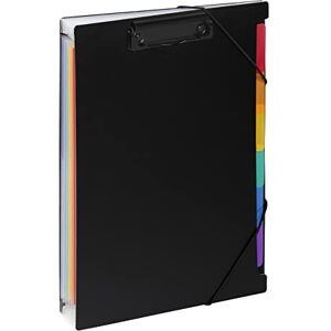 Viquel 6 Positions A4 Expandable File with clipboard Rainbow Class "Clip Case" File Black Viquel 6 Positions A4 Expandable File with clipboard Rainbow Class "Clip Case" File Black