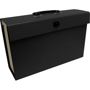 Cathedral Products 21 Pocket Cardboard Expanding File Case Black Cathedral Products 21 Pocket Cardboard Expanding File Case Black