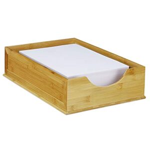 Relaxdays Bamboo Filing Rack, Stackable, DIN A4 Sheets, Office Organiser, Desk Tray, HWD: 10x26.5x39cm, Natural Relaxdays Bamboo Filing Rack, Stackable, DIN A4 Sheets, Office Organiser, Desk Tray, HWD: 10x26.5x39cm, Natural