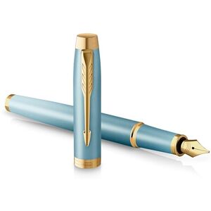 PARKER IM Writing Rituals Fountain Pen, Turquoise Green Finish with Gradient, Gold Trims, Medium Nib, Blue Ink, Gift Box PARKER IM Writing Rituals Fountain Pen, Turquoise Green Finish with Gradient, Gold Trims, Medium Nib, Blue Ink, Gift Box