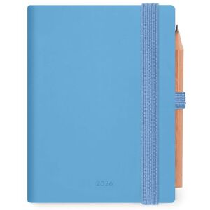 LEGAMI Mini 2026 Bidaily Diary, Retro Blue, 12 Months, Address Book and Pencil Included, Elastic Closure, Diary from January 2026 to December 2026, in FSC Certified Paper, 7 x 10 cm LEGAMI Mini 2026 Bidaily Diary, Retro Blue, 12 Months, Address Book and Pencil Included, Elastic Closure, Diary from January 2026 to December 2026, in FSC Certified Paper, 7 x 10 cm