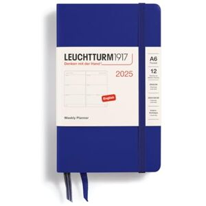 LEUCHTTURM1917 370783 Weekly Planner 2025, Pocket A6 Hardcover 12-Month Planner, Lined Ink, English LEUCHTTURM1917 370783 Weekly Planner 2025, Pocket A6 Hardcover 12-Month Planner, Lined Ink, English