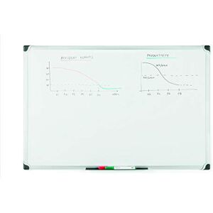 Bi-Office Maya W Magnetic Whiteboard, 90 x 60 cm, Dry Wipe Lacquered Steel Surface, Aluminium Frame Bi-Office Maya W Magnetic Whiteboard, 90 x 60 cm, Dry Wipe Lacquered Steel Surface, Aluminium Frame