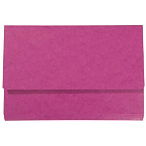 Exacompta Iderama Document Wallets, 265 gsm, Foolscap Pink, Pack of 10 Exacompta Iderama Document Wallets, 265 gsm, Foolscap Pink, Pack of 10